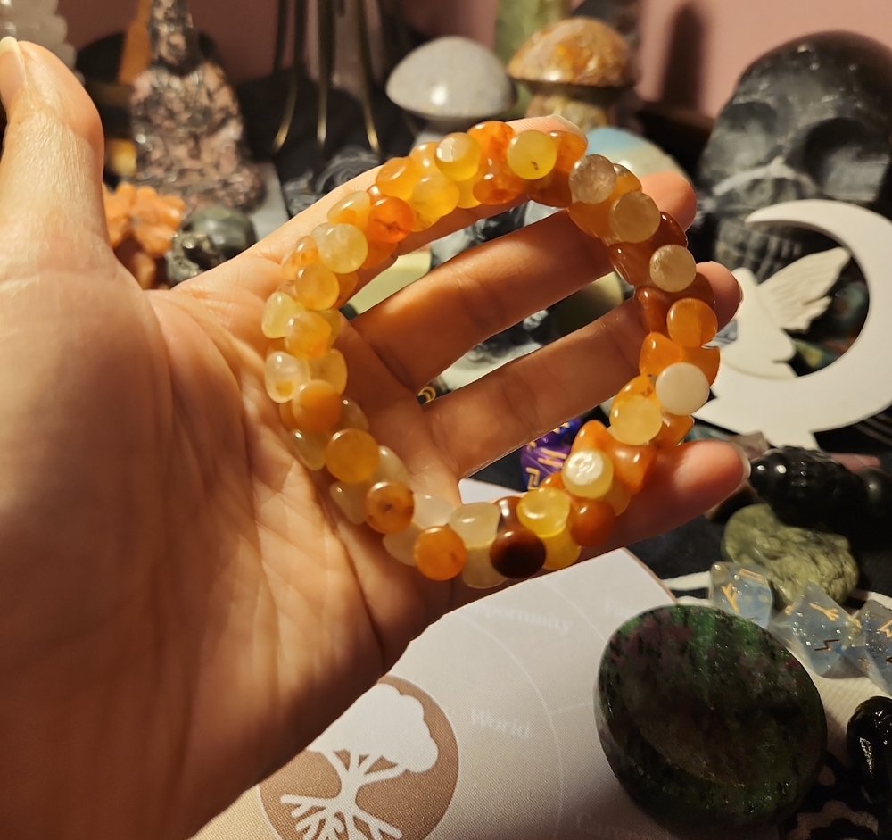 Golden Healer And Fire Quartz Mixed Bracelet (Size 7)